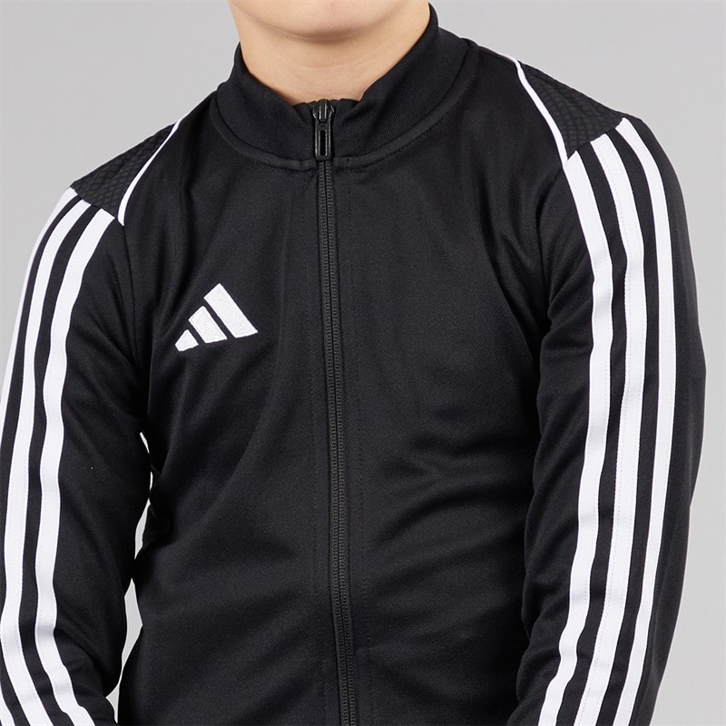 Junior Boys Tiro 23 League Track Jacket Team Black - Image 3