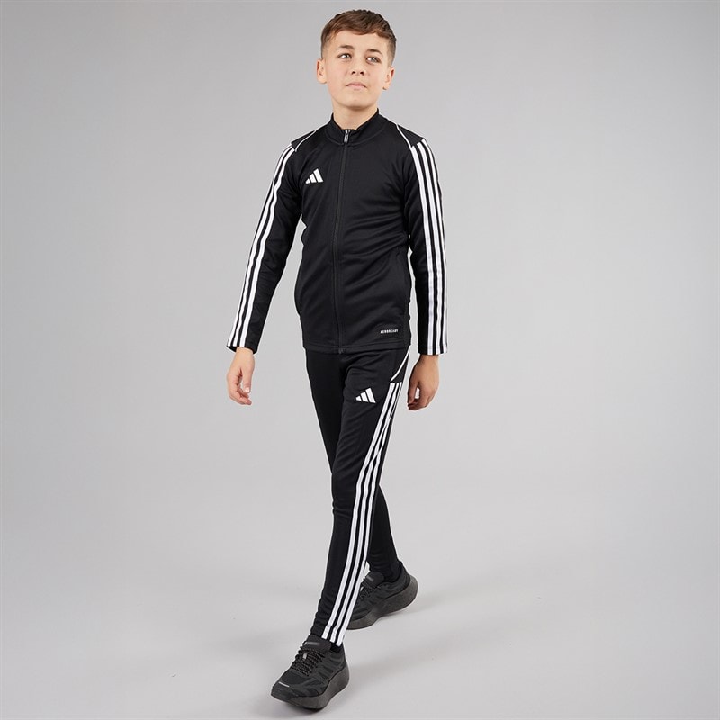 Junior Boys Tiro 23 League Track Jacket Team Black - Image 4