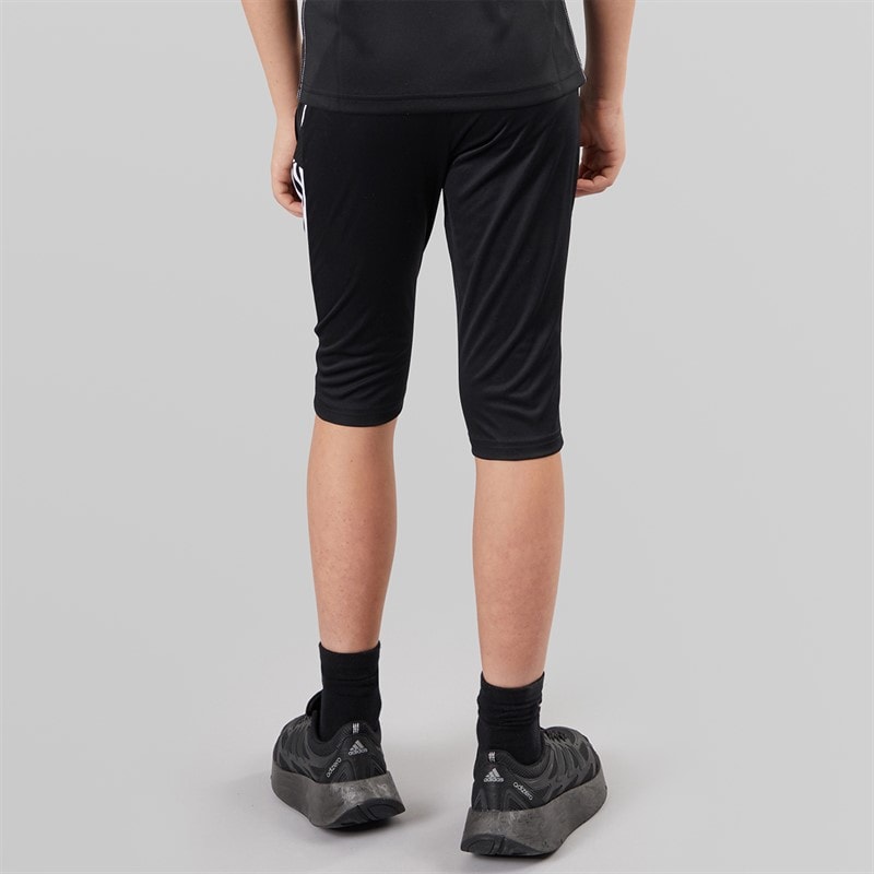Junior Boys Tiro 23 League 3/4 Length Pants Black - Image 2