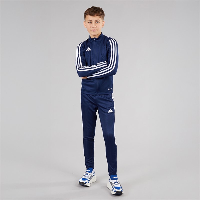 Junior Boys Tiro 23 League Track Jacket Team Navy Blue - Image 4