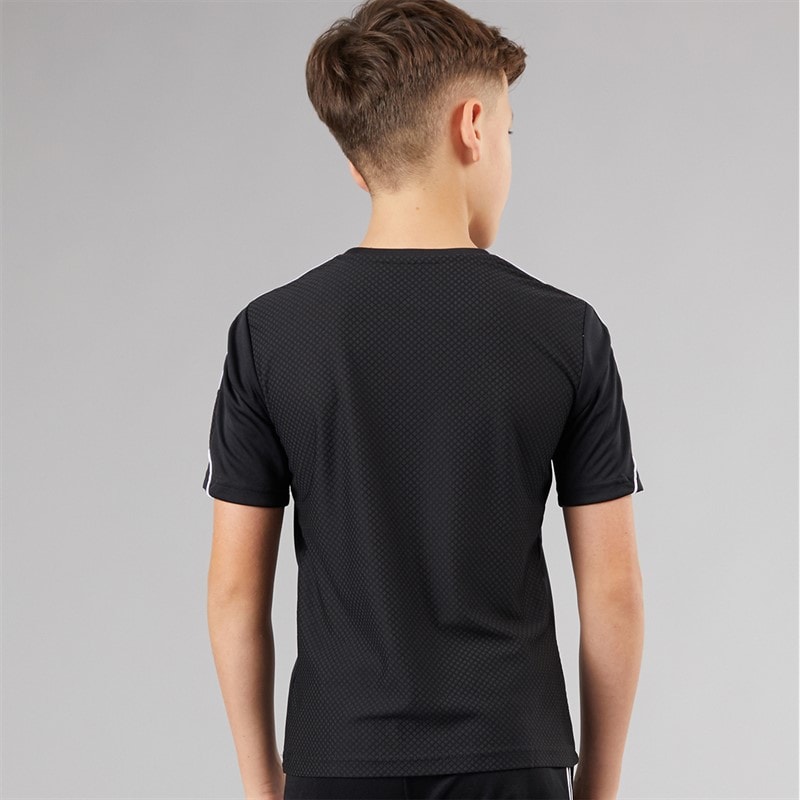 adidas Boys Junior Boys Tiro 23 League T-Shirt Black/White - Image 2