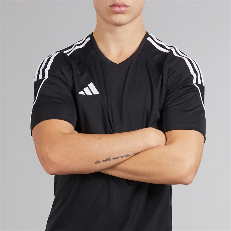 Mens Tiro 23 League T-Shirt Black/White - Image 3