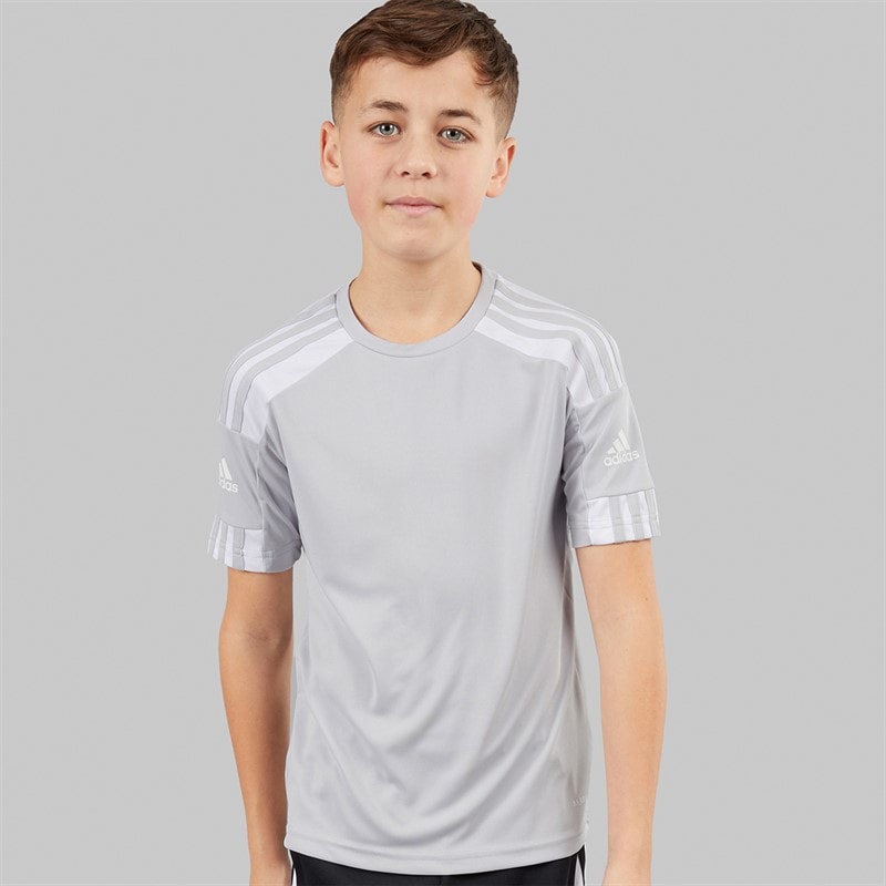 adidas Boys Squadra 21 T-Shirt Team Light Grey/White
