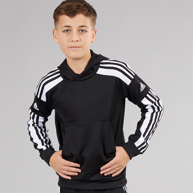 adidas Junior Boys Squadra Track 21 Hoodie Black/White