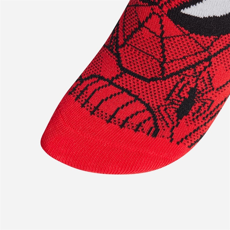 Kids Marvel Spider-Man Three Pack Crew Socks Pure Ruby/Black/Pure Ruby - Image 3
