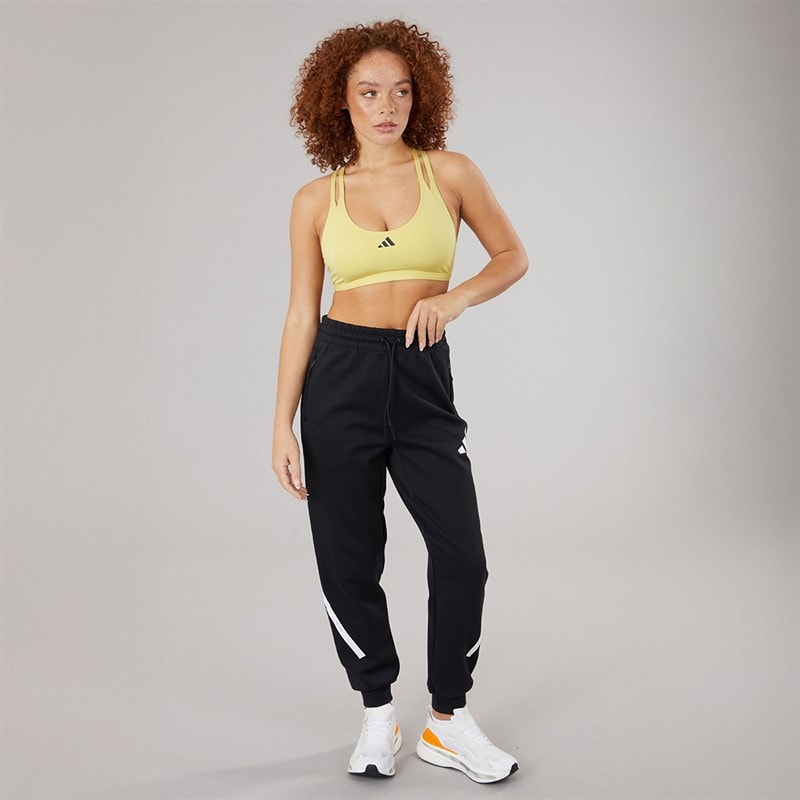 adidas Womens Aeroimpact Luxe Training Light Support Bra Powder Yellow - Image 4