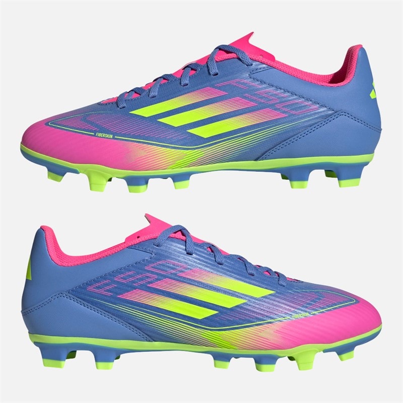 Mens F50 Club FG/MG Firm/Multi Ground Football Boots Blue Fusion/Lucid Lemon/Lucid Pink - Image 1