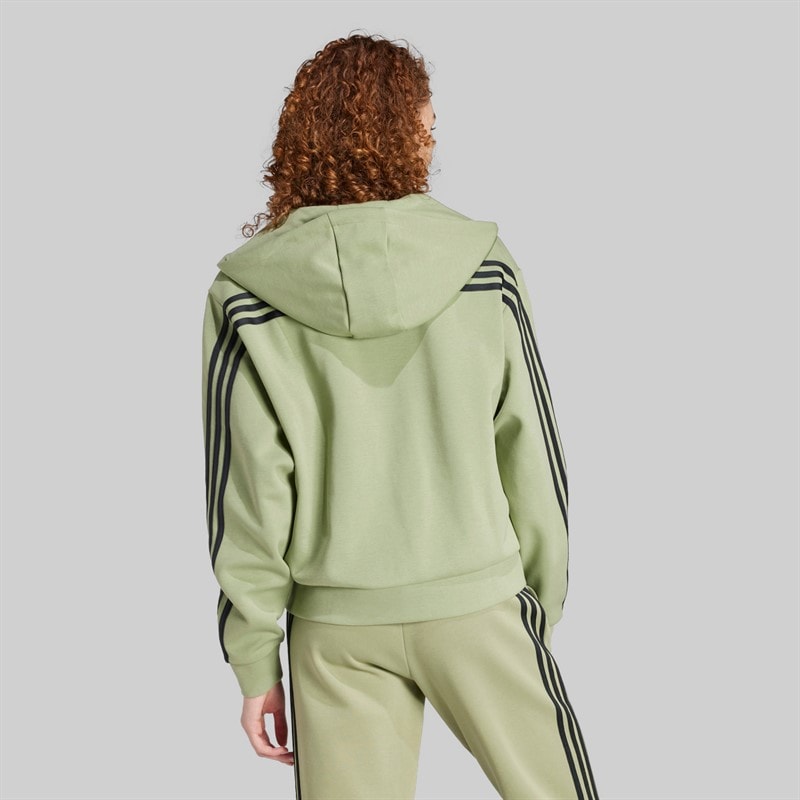 Womens Future Icons 3-Strips Full Zip Hoodie Tent Green - Image 2