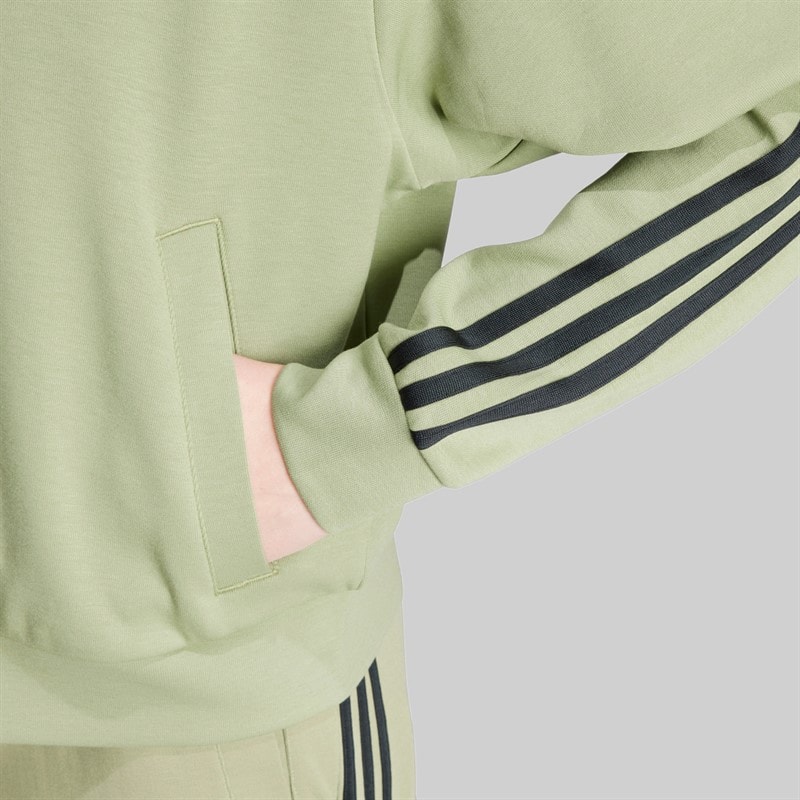 Womens Future Icons 3-Strips Full Zip Hoodie Tent Green - Image 4