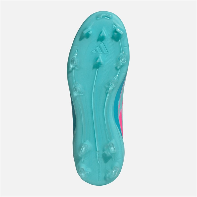 Junior F50 League Messi FG/MG Firm/multi Ground Football Boots Flash Aqua/Lucid Pink/Lucid Cyan - Image 2
