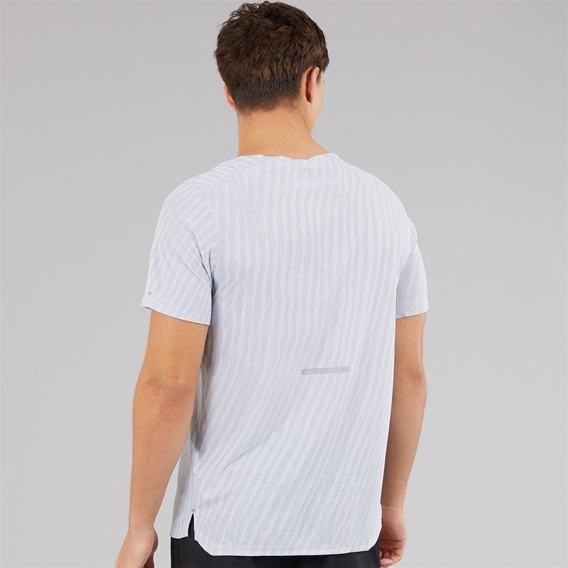 Mens Adi365 Climacool+ Running T-Shirt Halo Silver/White - Image 2