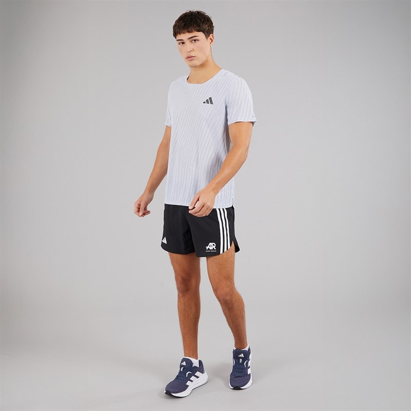 Mens Adi365 Climacool+ Running T-Shirt Halo Silver/White - Image 4