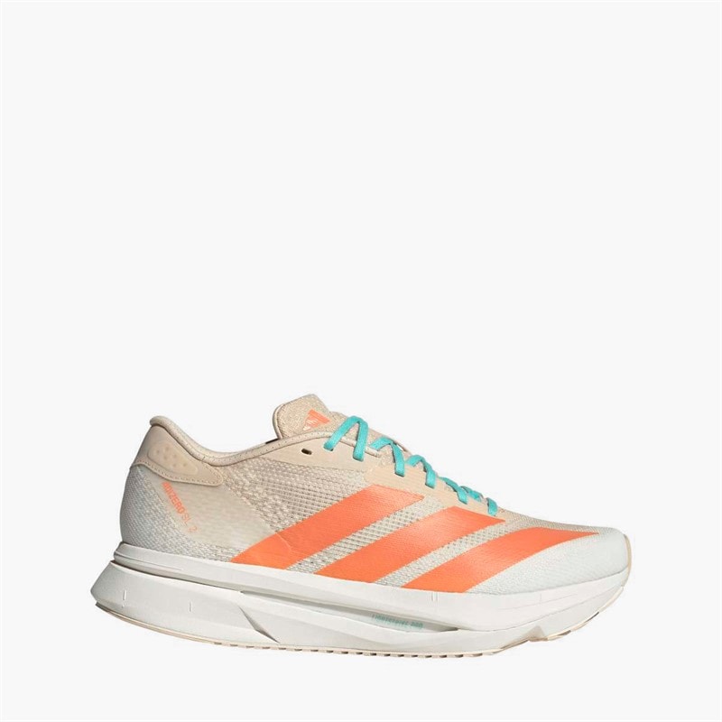 adidas Womens Adizero Sl2 Neutral Running Shoes Crystal Sand/Semi Coral/Flare Orange