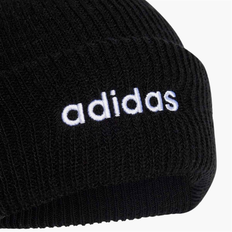 Mens Classic Beanie Black/White - Image 4
