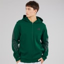 Mens Future Icons 3 Stripes Full Zip Hoodie Collegiate Green