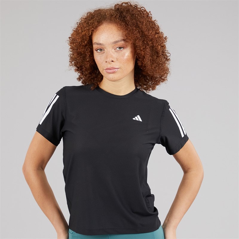 adidas Womens Own The Run Running T-Shirt Black
