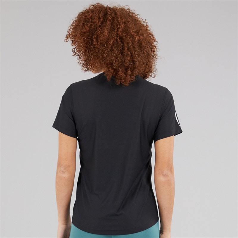 Womens Own The Run Running T-Shirt Black - Image 2