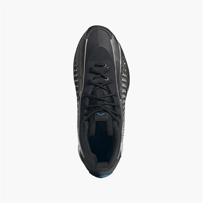 Mens Anthony Edwards 1 Mid ' Chrome' Basketball Shoes Core Black/Silver Metallic/Core Black - Image 4