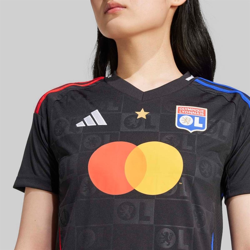 Womens OL Olympique Lyon 24/25 Away Jersey Black - Image 5