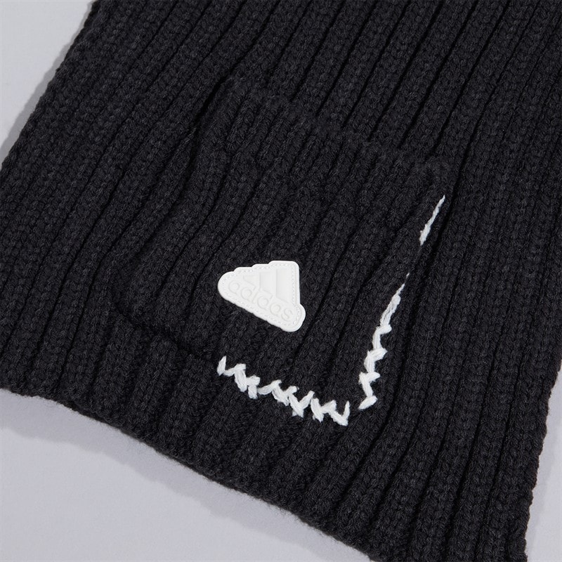 Mens Logo Scarf Black - Image 2