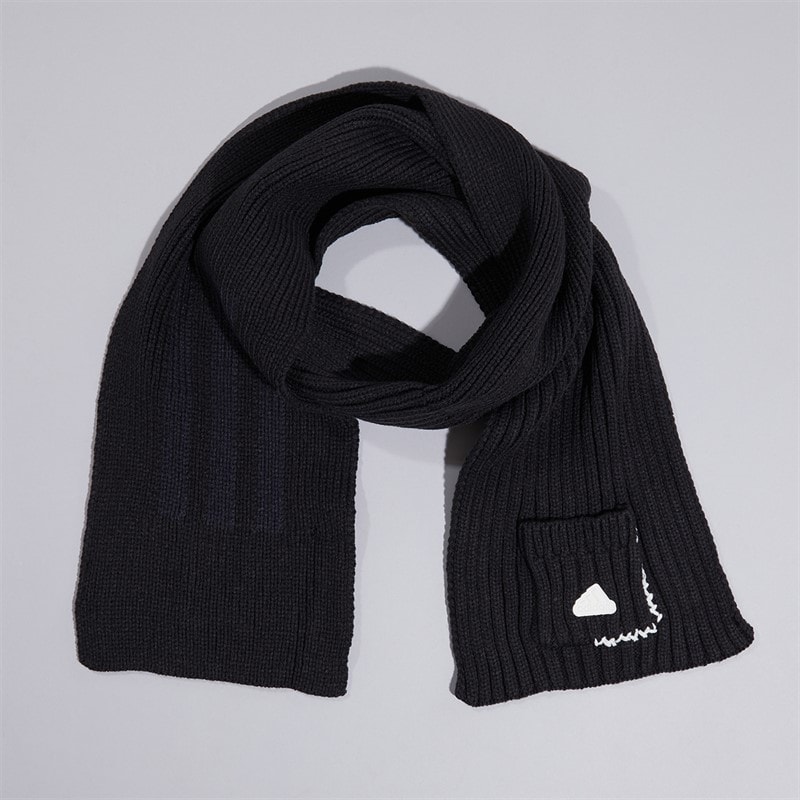 Mens Logo Scarf Black - Image 4