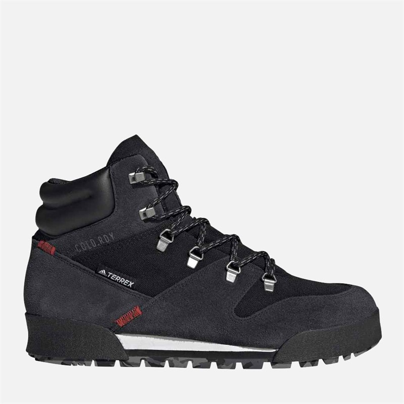 adidas Mens Terrex Snowpitch Cold.RDY Hiking Boots Core Black/Core Black/Scarlet