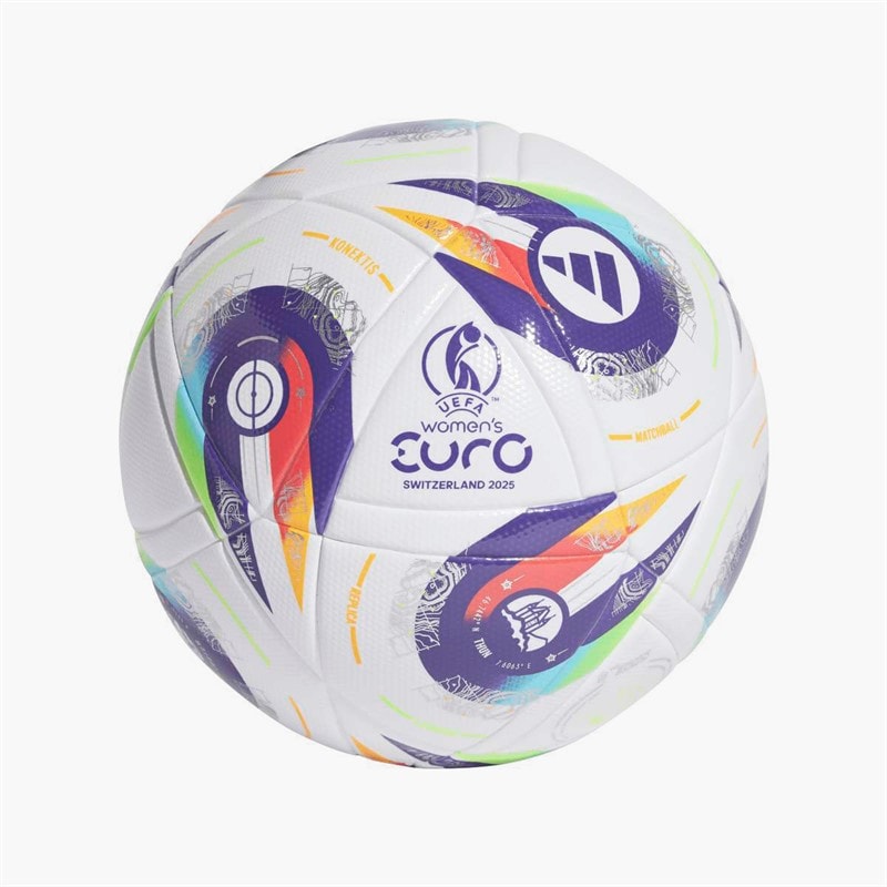 adidas Euro 25 League Match Football (Fifa Quality Certified) White/Multicolor/Lucid Lemon