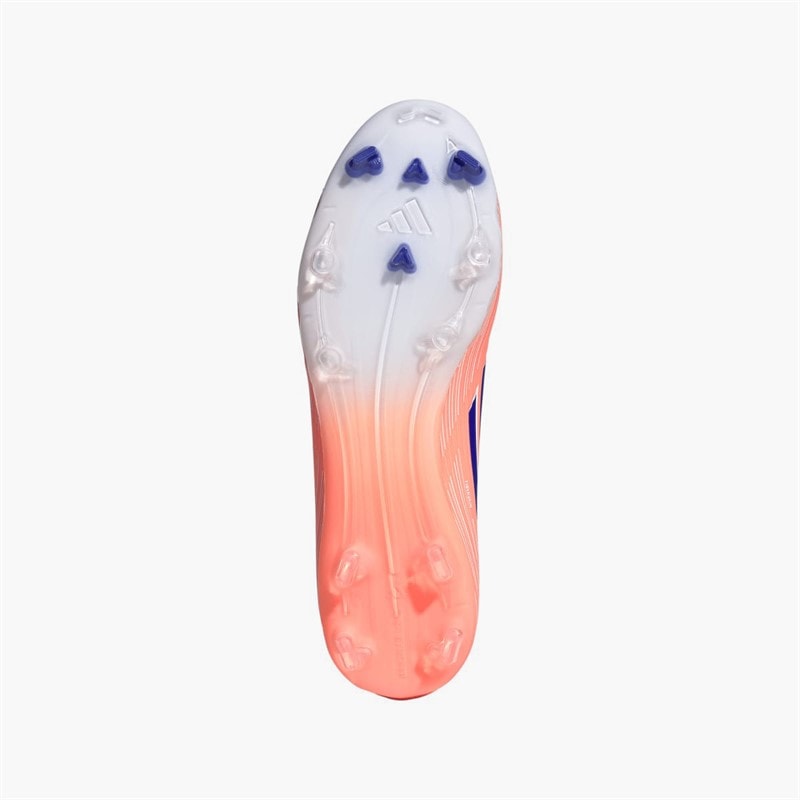 adidas Mens F50 League FG/MG Firm/Multi Ground Football Boots Beam Orange/Lucid Blue /Cloud White - Image 2