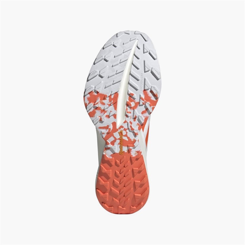 Mens Terrex Agravic Speed Ultra Trail Running Shoes Cloud White/Impact Orange/Dash Grey - Image 2