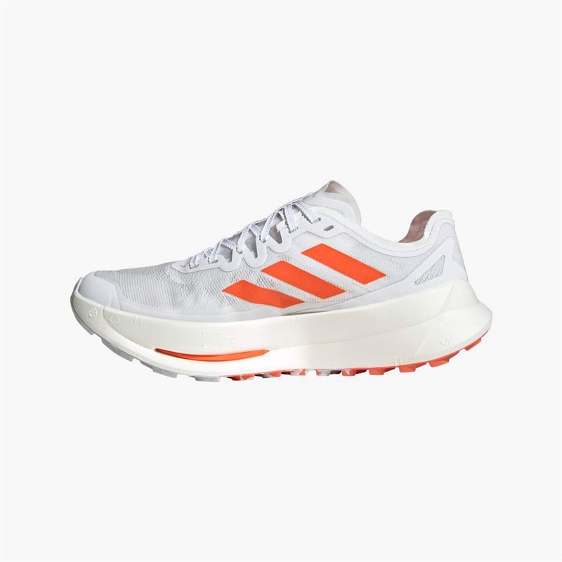 Mens Terrex Agravic Speed Ultra Trail Running Shoes Cloud White/Impact Orange/Dash Grey - Image 5