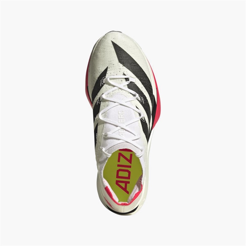 Mens Adizero Prime X3 Strung Neutral Running Shoes Cloud White/Core Black/Lucid Red - Image 4