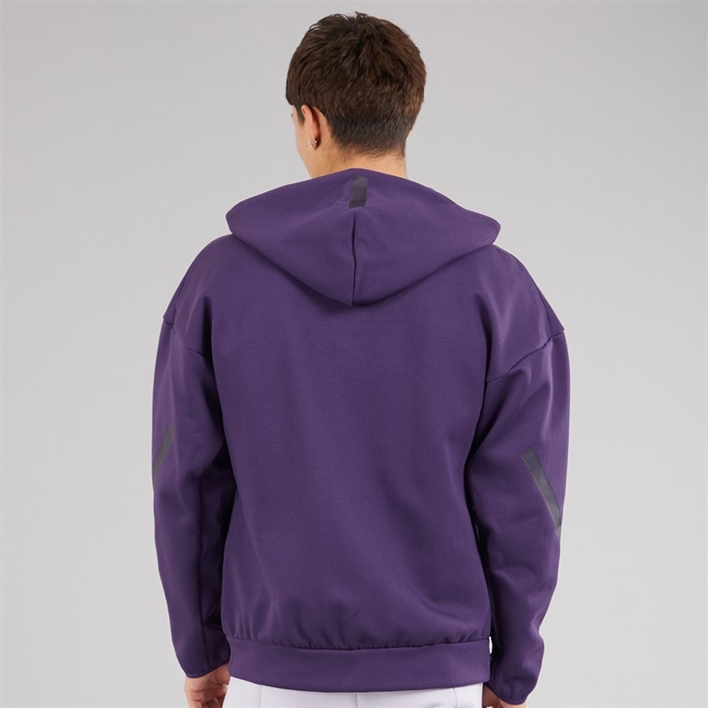 Mens Z.N.E Full Zip Hoodie Aurora Plum - Image 2
