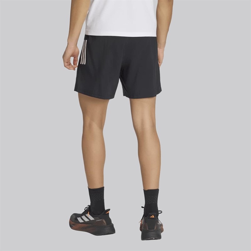 Mens Own The Run Running Shorts Black - Image 2