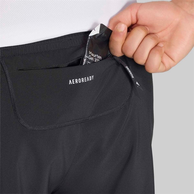 Mens Own The Run Running Shorts Black - Image 4
