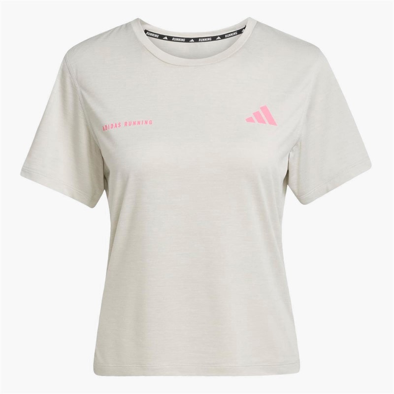 Womens Own The Run Melange Running T-Shirt Orbit Green Metallic - Image 5