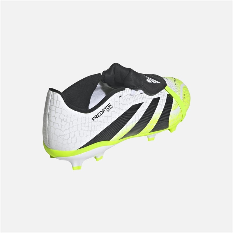 Kids Predator League Tongue FG/MG Firm Ground/Multi Ground Football Boots Cloud White/Core Black/Lucid Lemon - Image 3