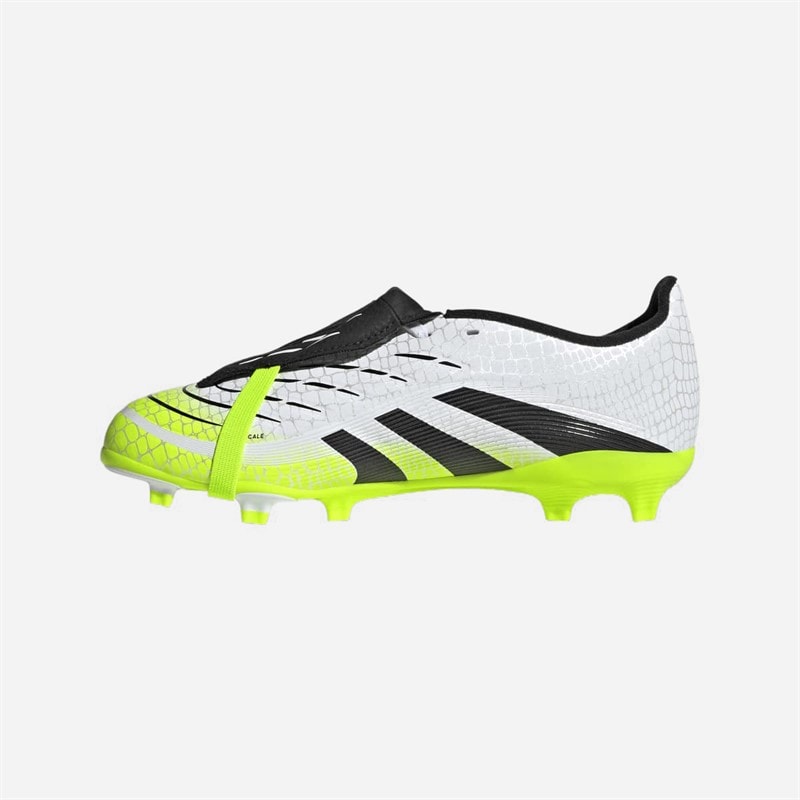 Kids Predator League Tongue FG/MG Firm Ground/Multi Ground Football Boots Cloud White/Core Black/Lucid Lemon - Image 5