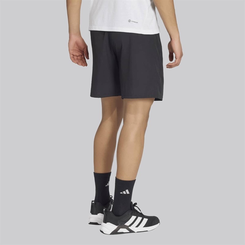 Mens Train Essentials Woven Training Shorts Black/White - Image 2