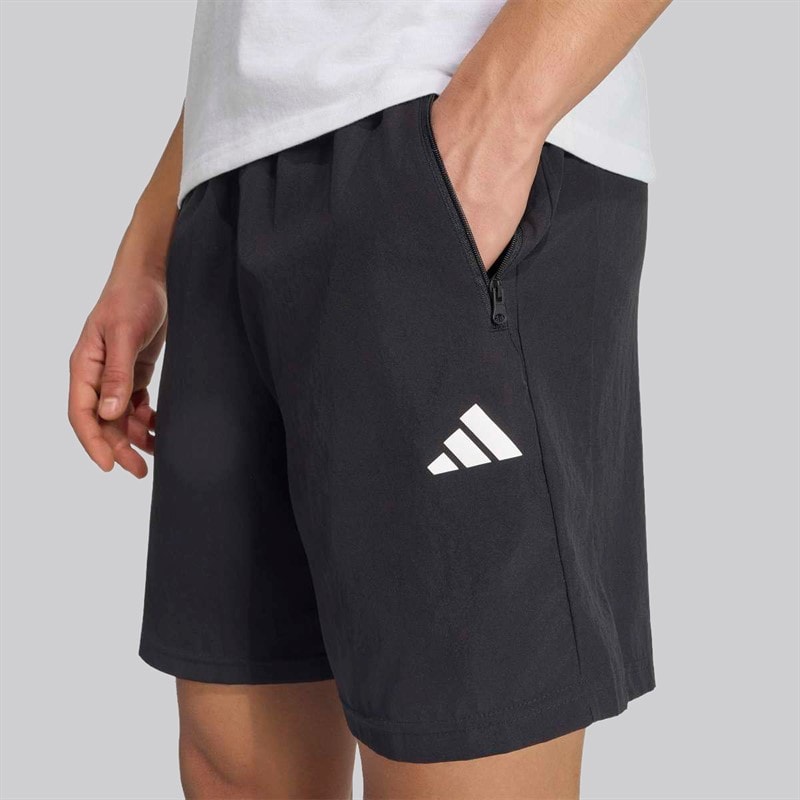Mens Train Essentials Woven Training Shorts Black/White - Image 3