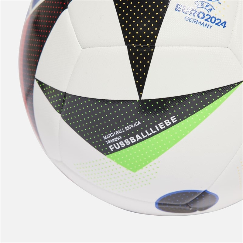 Mens Euro 24 Training Football White/Black/Glow Blue - Image 3