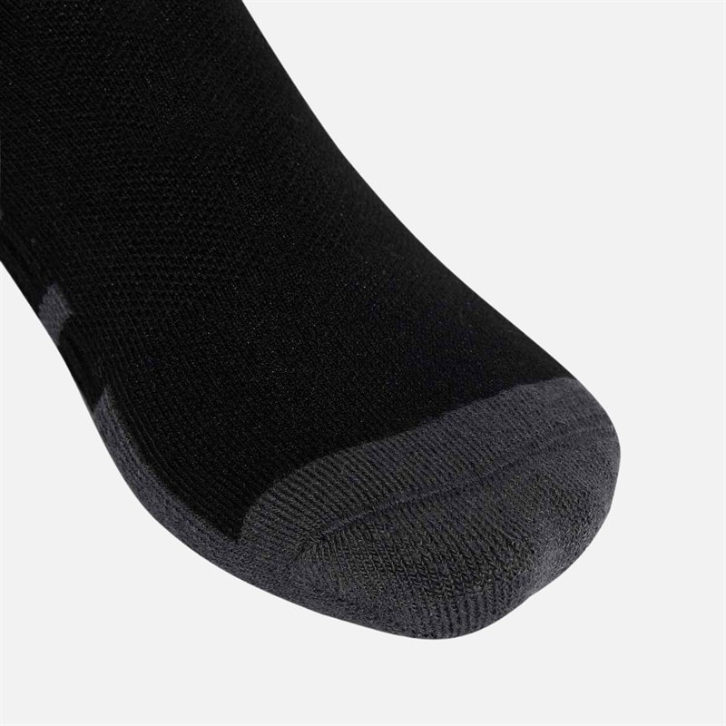 Mens Essentials Climacool Three Pack Quarter Socks Black/Grey Six - Image 3