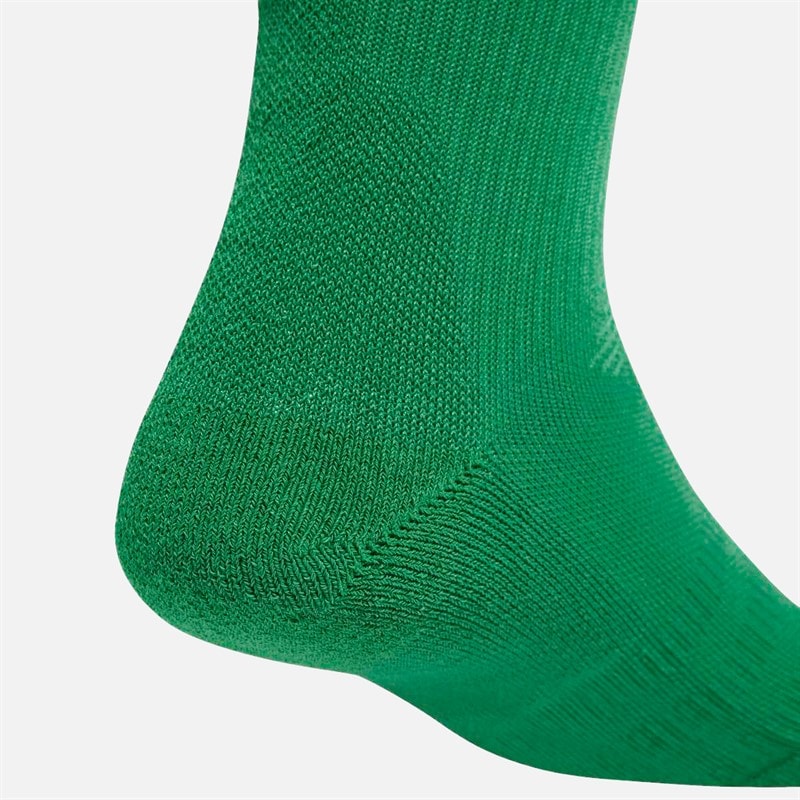 Mens Football Crew Performance Cushioned Socks Team Green/White - Image 3
