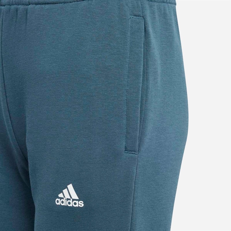 Girls Essentials Linear Logo Cotton Pants Arctic Night/White - Image 3