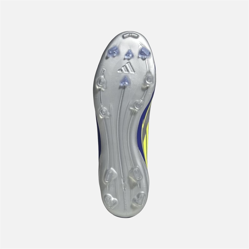 Mens F50 League Messi La Vida Rapida Pack FG/MG Firm Ground/Multi Ground Football Boots Silver Metallic/Solar Yellow/Lucid Blue - Image 2