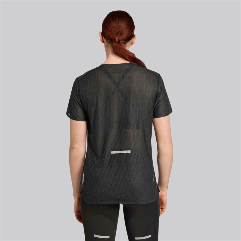 Womens Adi365 Climacool+ Running T-Shirt Black/Grey Six - Image 2