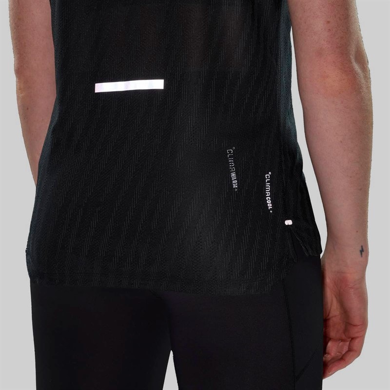 Womens Adi365 Climacool+ Running T-Shirt Black/Grey Six - Image 5