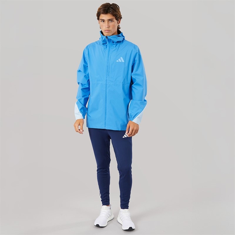 Mens Terrex Multi 2 Layer Climaproof Hooded Rain Jacket Ray Blue/Glow Blue - Image 4