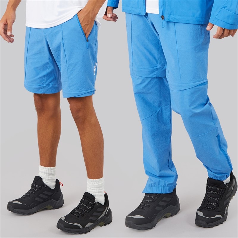 adidas Mens Terrex Xperior Utilitas Clima365 Zip Off Hiking Pants Ray Blue