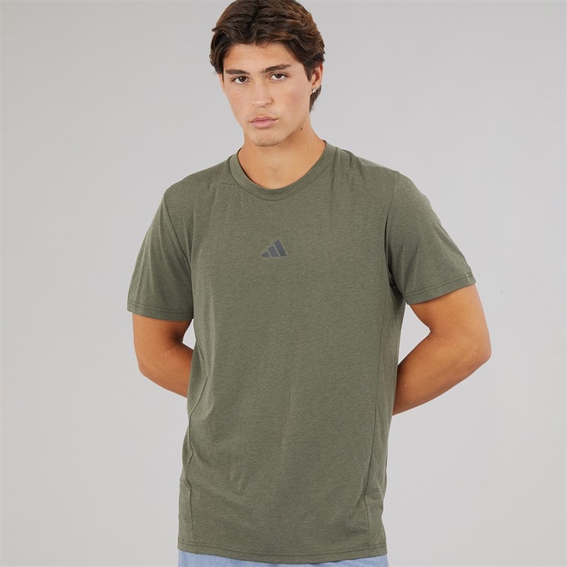 adidas Mens Designed For Training Workout T-Shirt Night Cargo