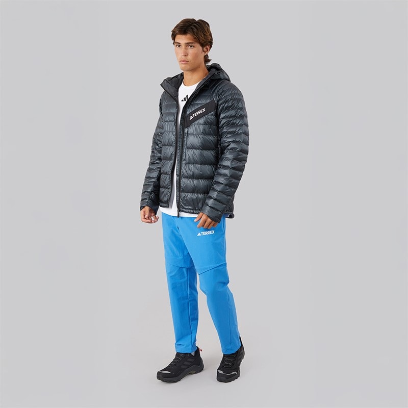 Mens Terrex Techrock Climawarm+ Down Insulated Hooded Jacket Carbon - Image 4